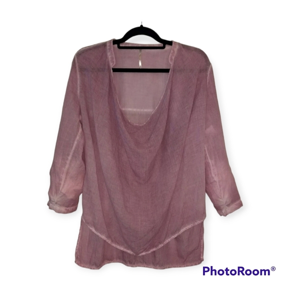 Free People Purple Sheer Blouse size XS - Picture 1 of 4